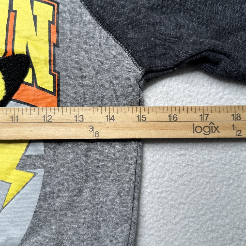 Vtg 90s Pokemon Pikachu Sweatshirt Boys Sz XS Gray Black Raglan Crewneck Graphic - Picture 5 of 7